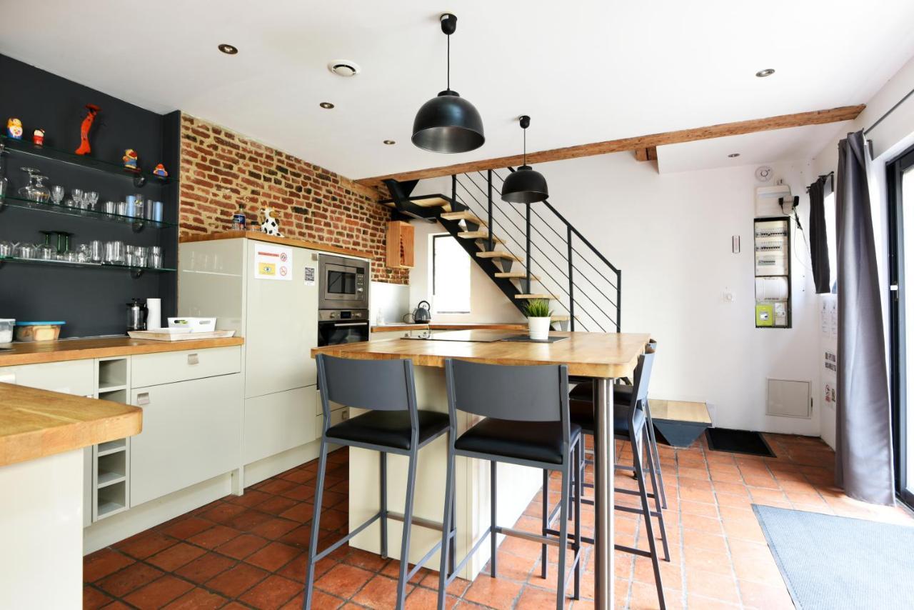 MAISON VIEUX LILLE 3 chambres parking privé gratuit 24H24H Accès Esterno foto